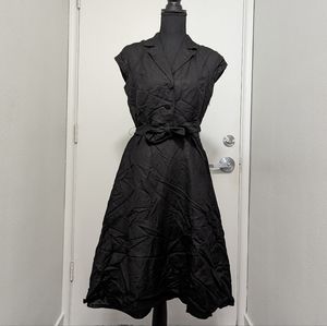 SOLD Vintage Black Linen Izod Dress